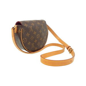 Louis Vuitton Leather Bag Monogram Shoulder Blanc Brown Tan White